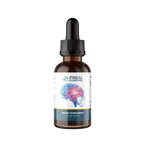 A bottle of cbd oil with the image of a human head.